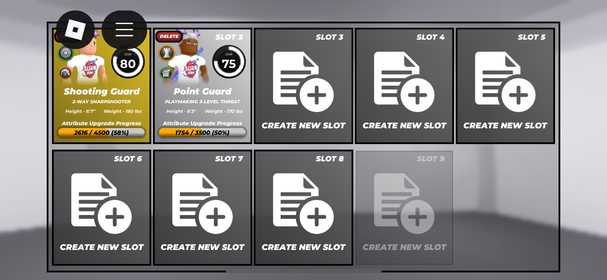 80 AND 75 OVERALL RH2 ACCOUNT