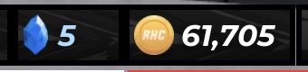 62,000 rhc 🪙 | 5 gems 💎