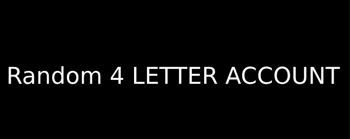 Random 4 letter account